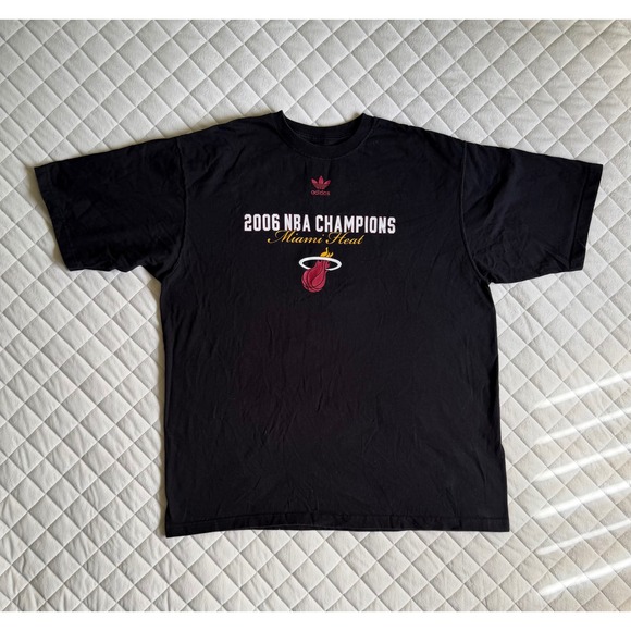NBA Other - Y2K Graphic 2006 Miami Heat Champions Sz XL NBA Basketball Adidas Dwayne‎ Wade